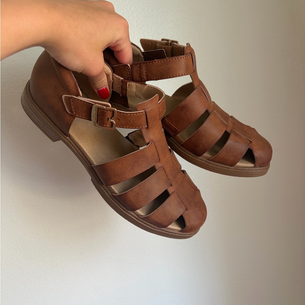 Dr Scholl’s Brown Strappy Fisherman Sandals